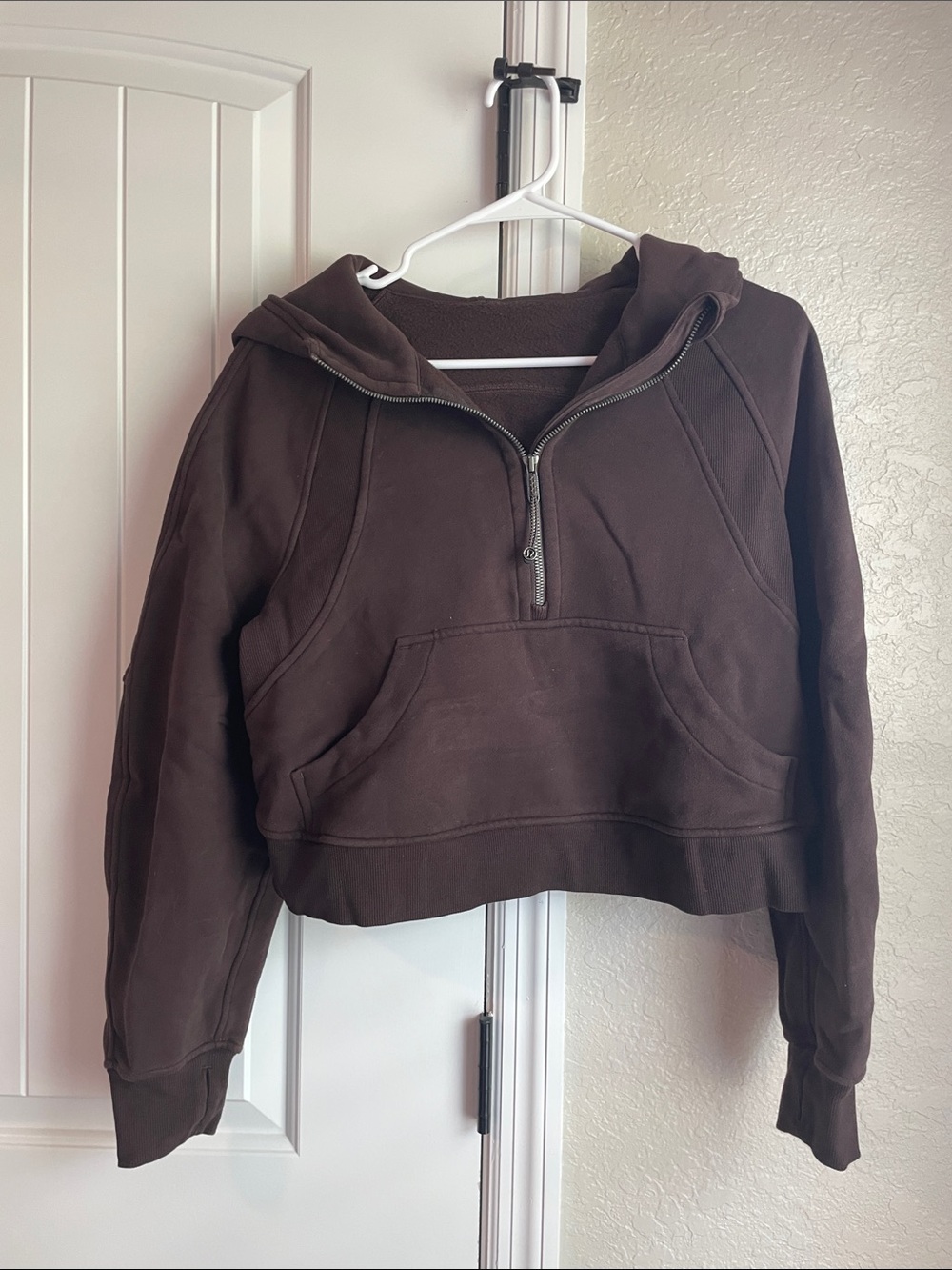 Lululemon Women's Brown Scuba Oversized Half-Zip Hoodie